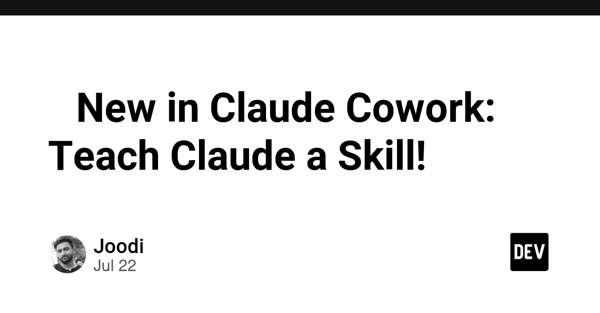 🚀 New in Claude Cowork: Teach Claude a Skill!