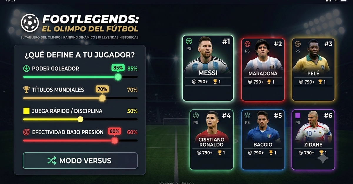 FutboLeyendas - El Olimpo del Fútbol con Gemini AI
