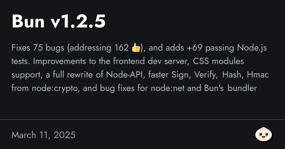 Bun v1.2.5