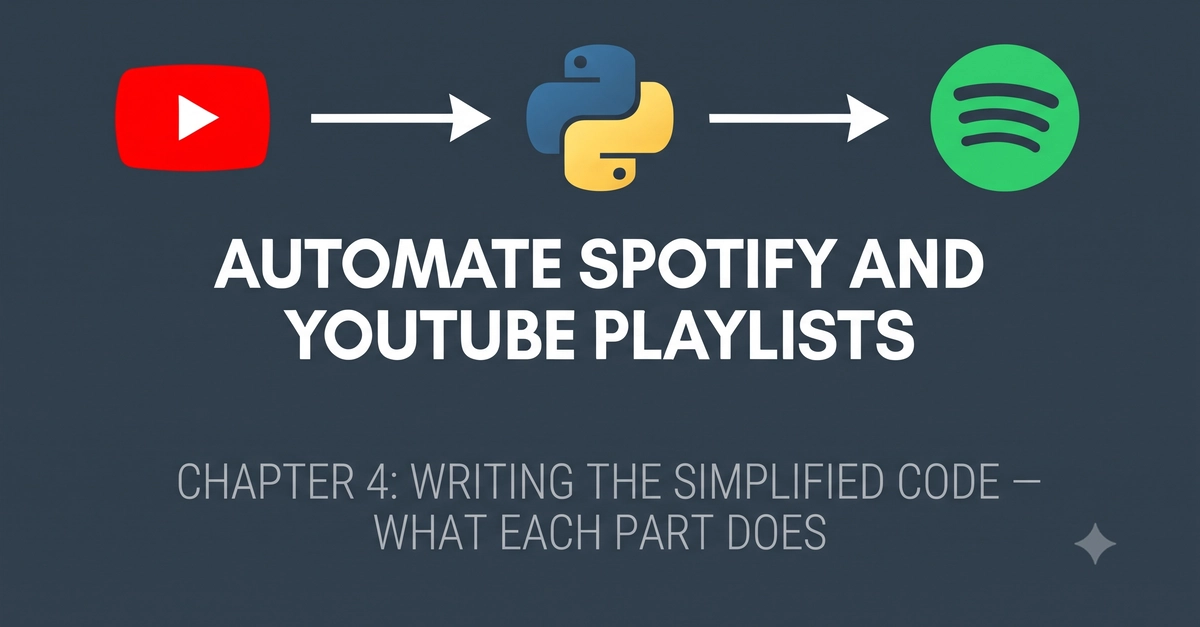 Automate Spotify and YouTube Playlists - Chapter 4: Writing the Code