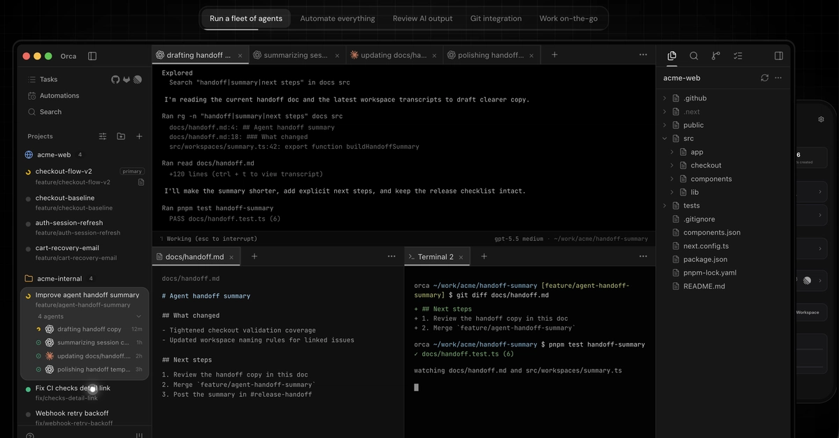 Running parallel Claude Code agents on Laravel with Orca: my setup and archive scripts