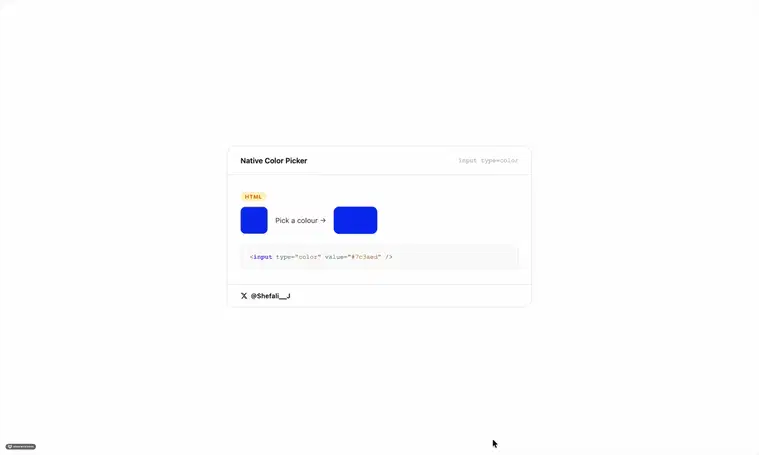 Native Color Picker