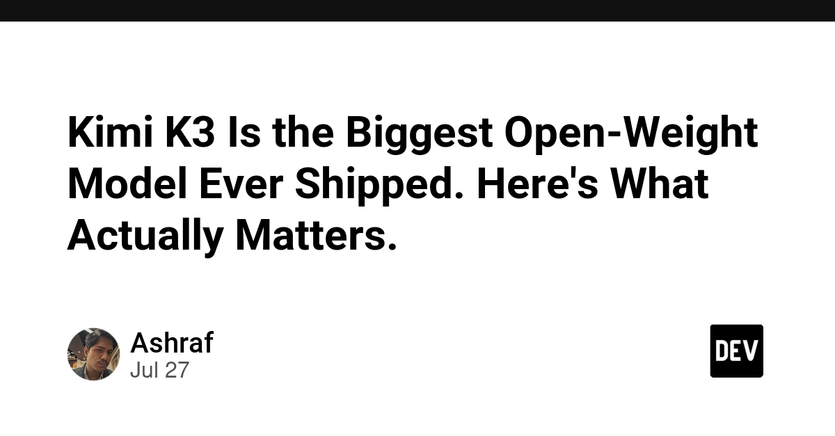 Kimi K3 Is the Biggest Open-Weight Model Ever Shipped. Here's What Actually Matters.