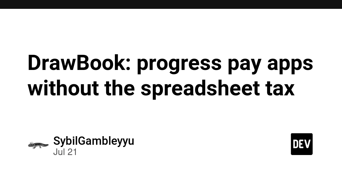 DrawBook: progress pay apps without the spreadsheet tax