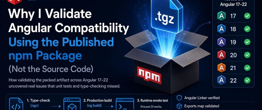Cover image for Why I Validate Angular Compatibility Using the Published npm Package (Not the Source Code)