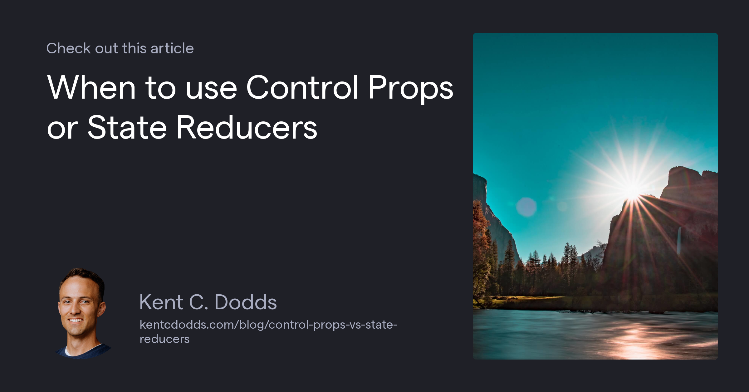 When to use Control Props or State Reducers
