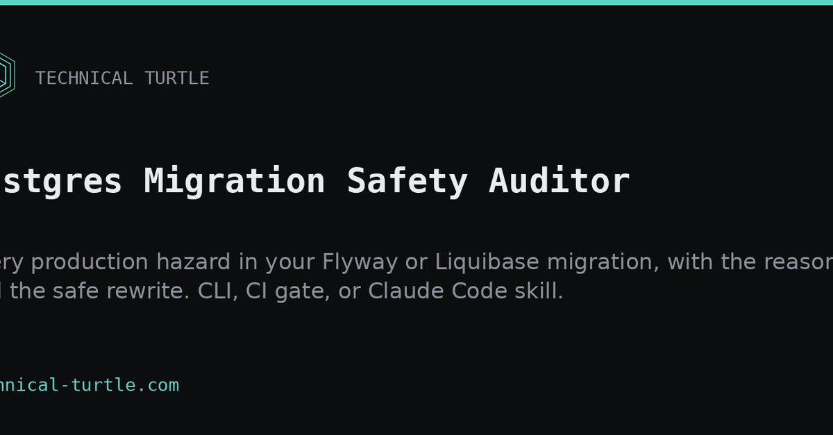 The Postgres migration that locks your table at 3am, and how to catch it in review