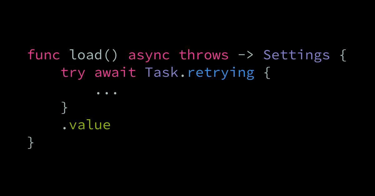 Automatically retrying an asynchronous Swift Task