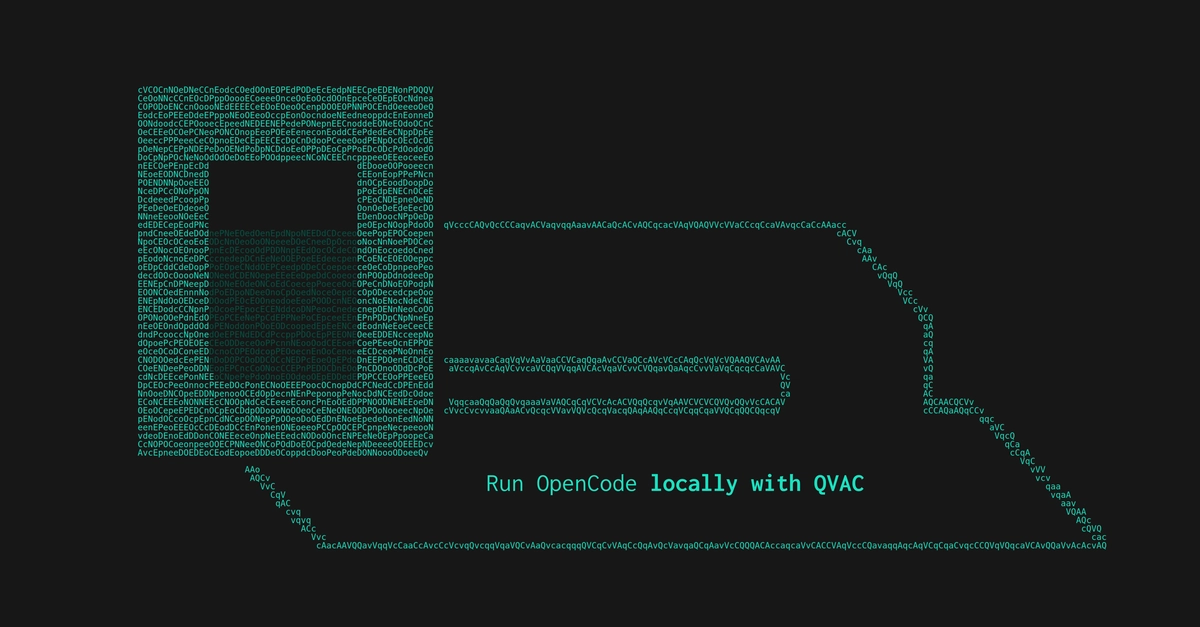 Run OpenCode locally with QVAC: a coding agent with no cloud