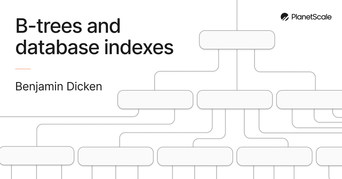 B-trees and database indexes