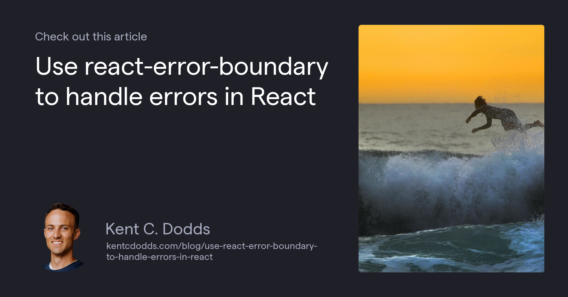 Use react-error-boundary to handle errors in React