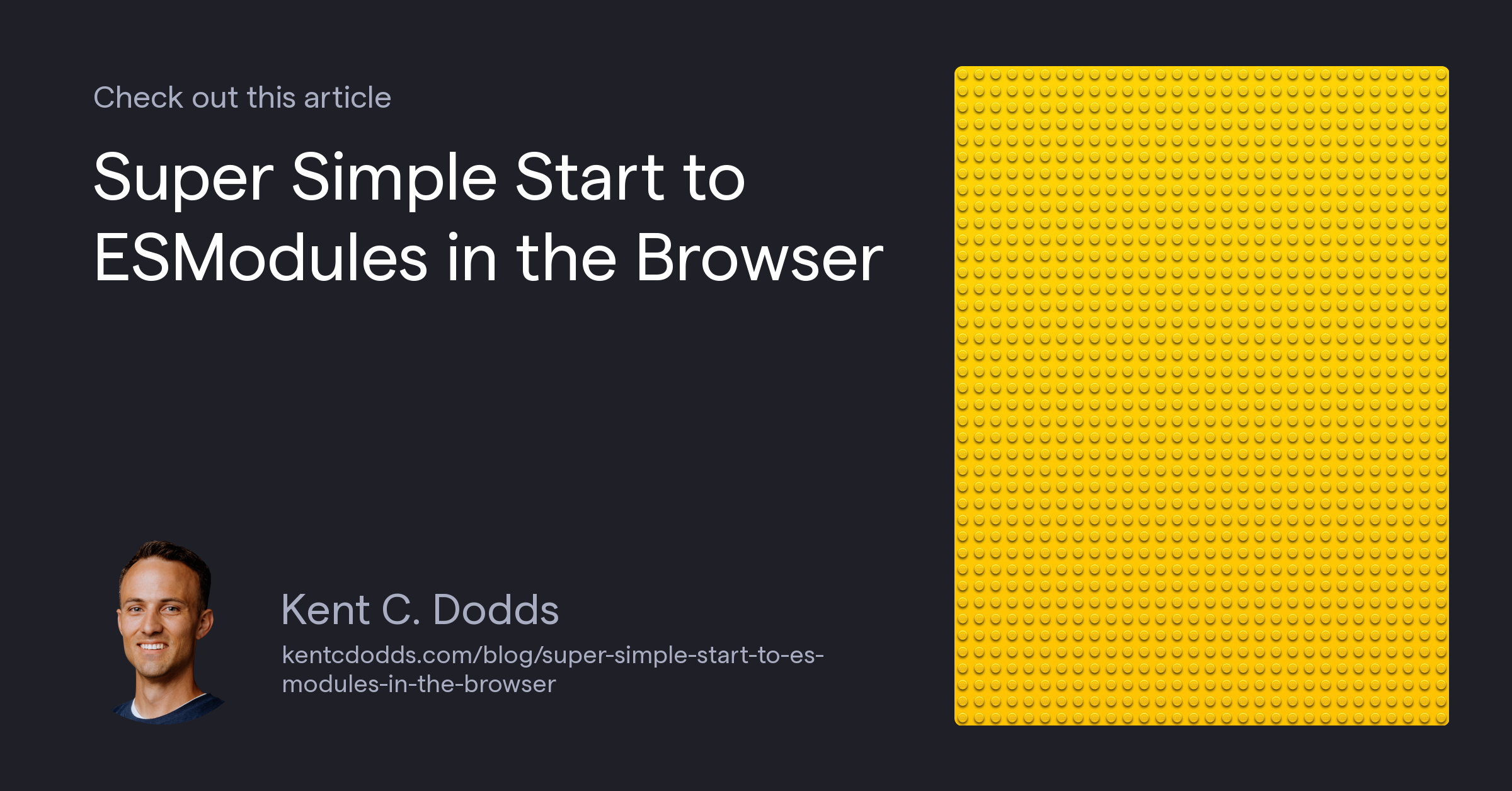 Super Simple Start to ESModules in the Browser