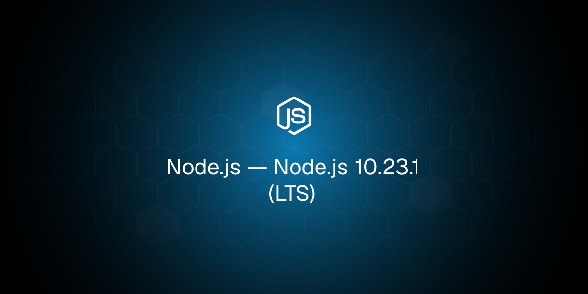 Node.js 10.23.1 (LTS)