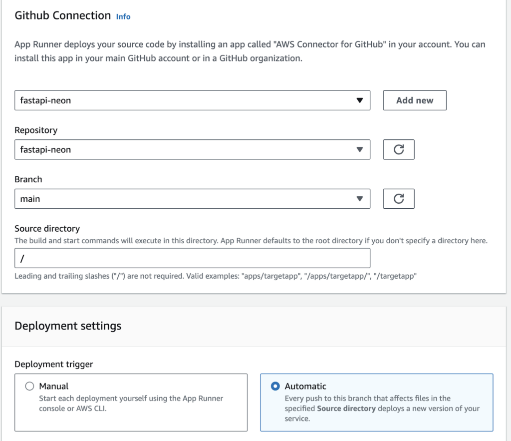 AWS App Runner - Automatically deploy app