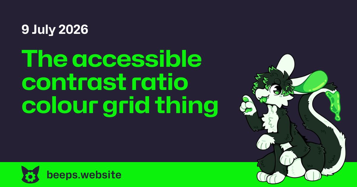 The accessible contrast ratio colour grid thing