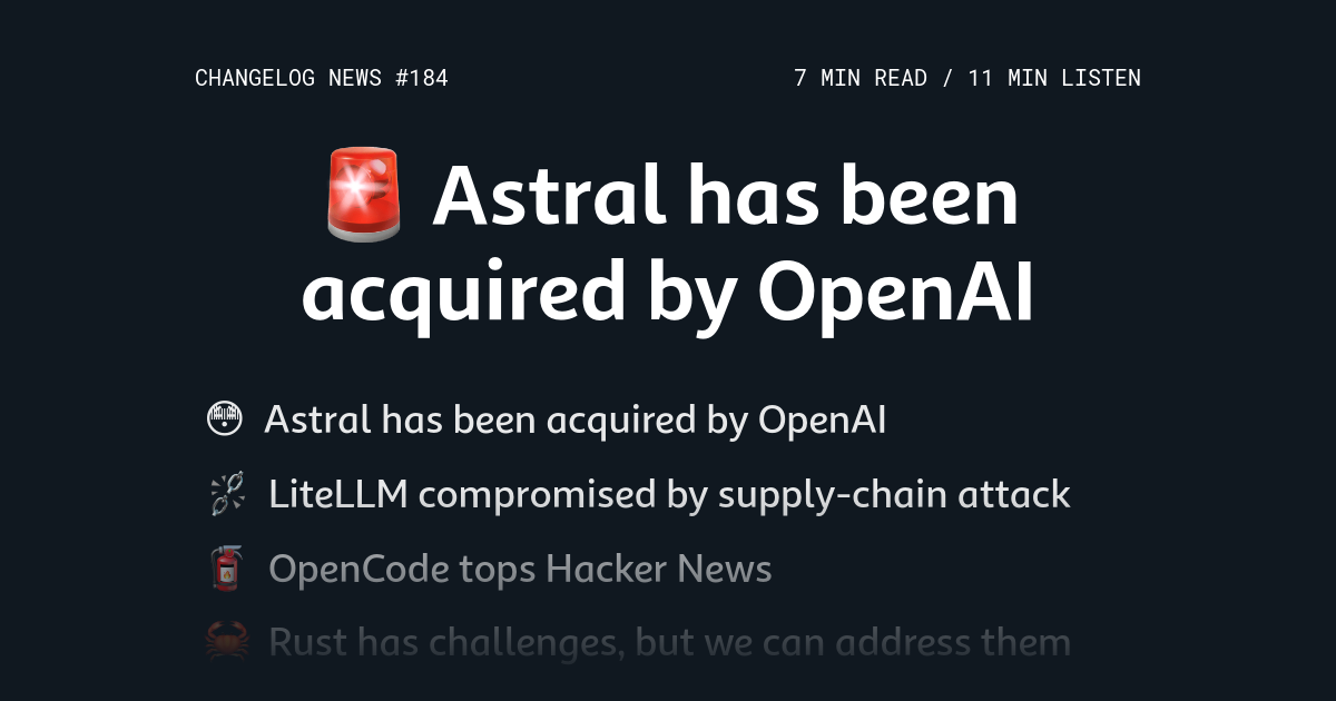 Astral has been acquired by OpenAI