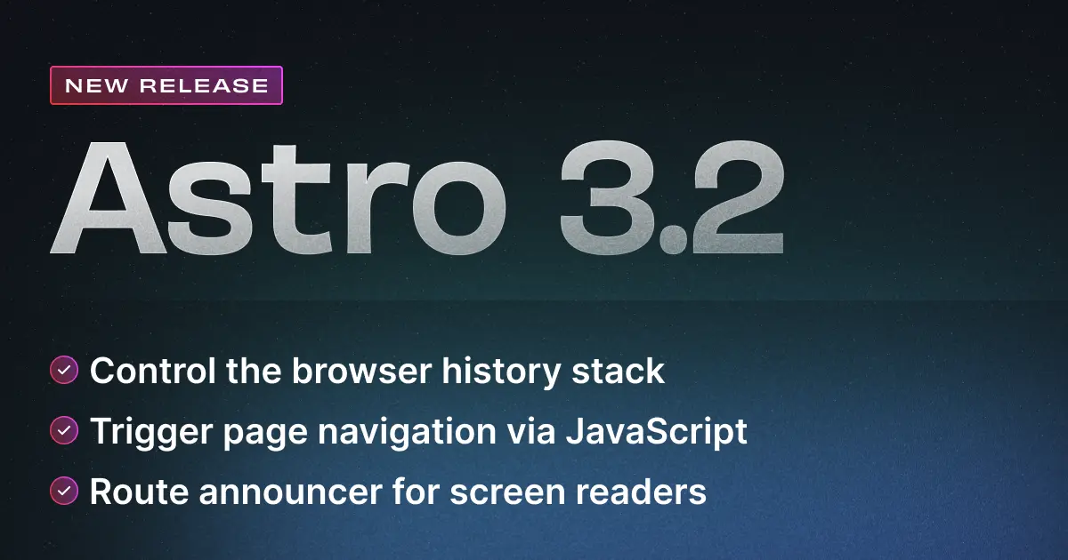 Astro 3.2: View Transitions improvements