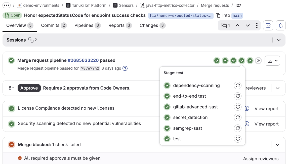 Merge request with fixed end-to-end tests