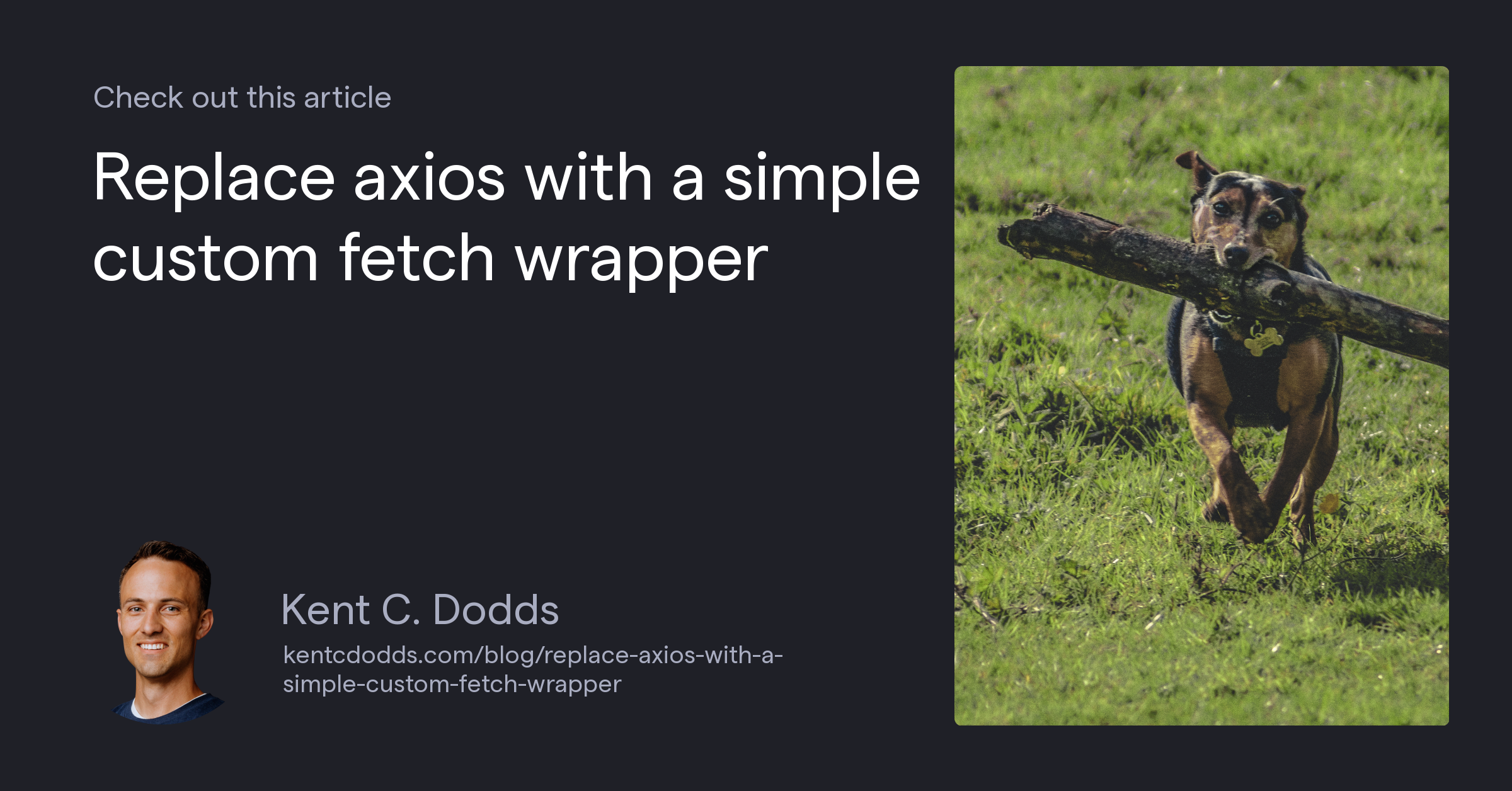 Replace axios with a simple custom fetch wrapper