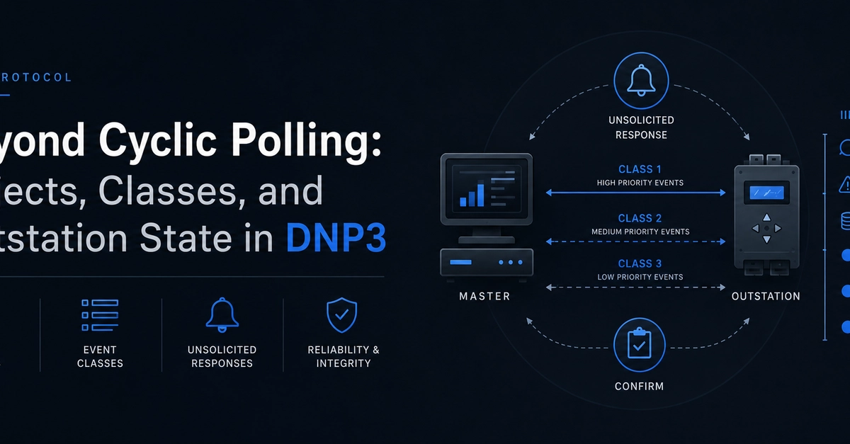 Beyond Cyclic Polling: Objects, Classes, and Outstation State in DNP3