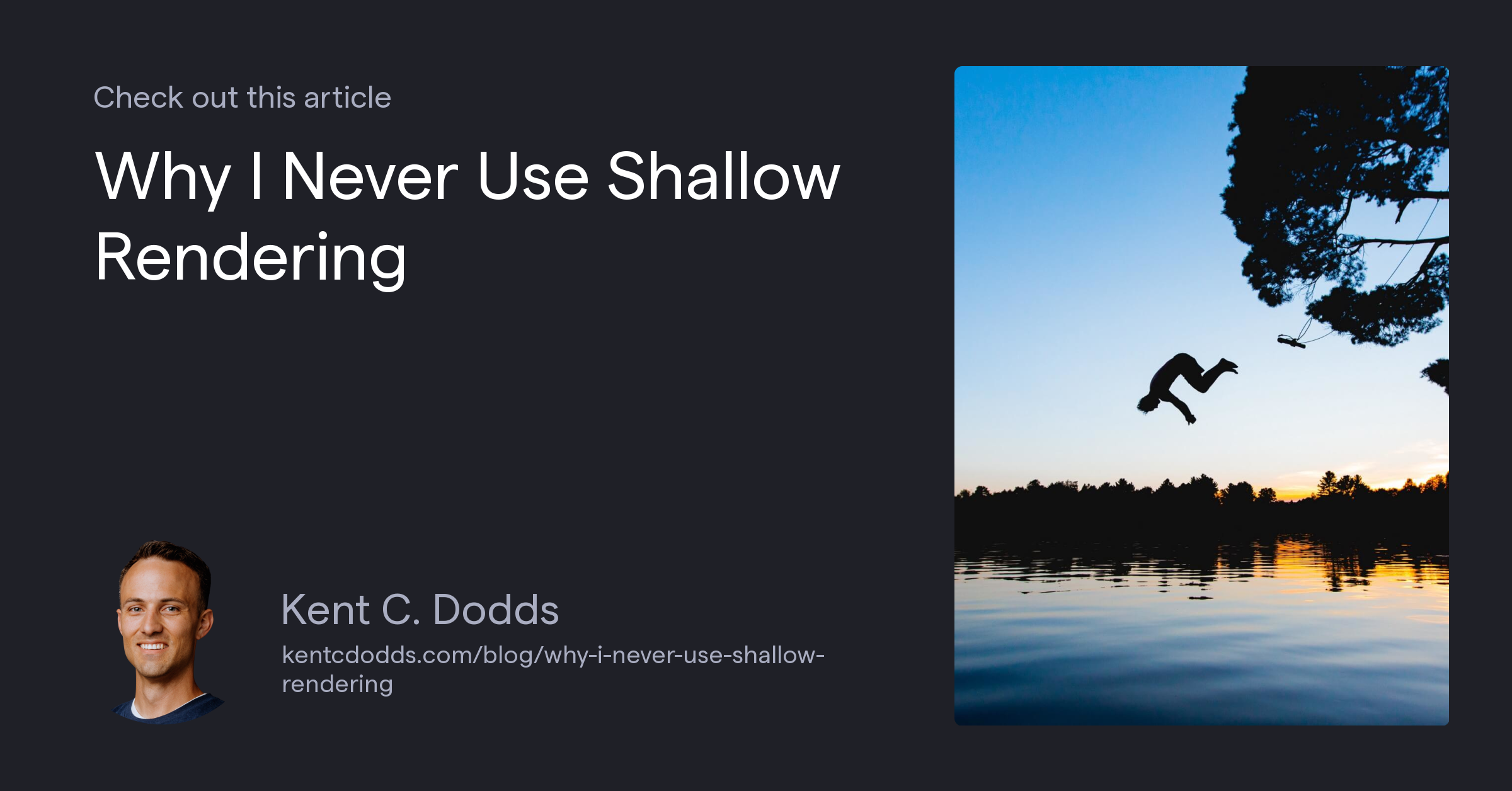 Why I Never Use Shallow Rendering