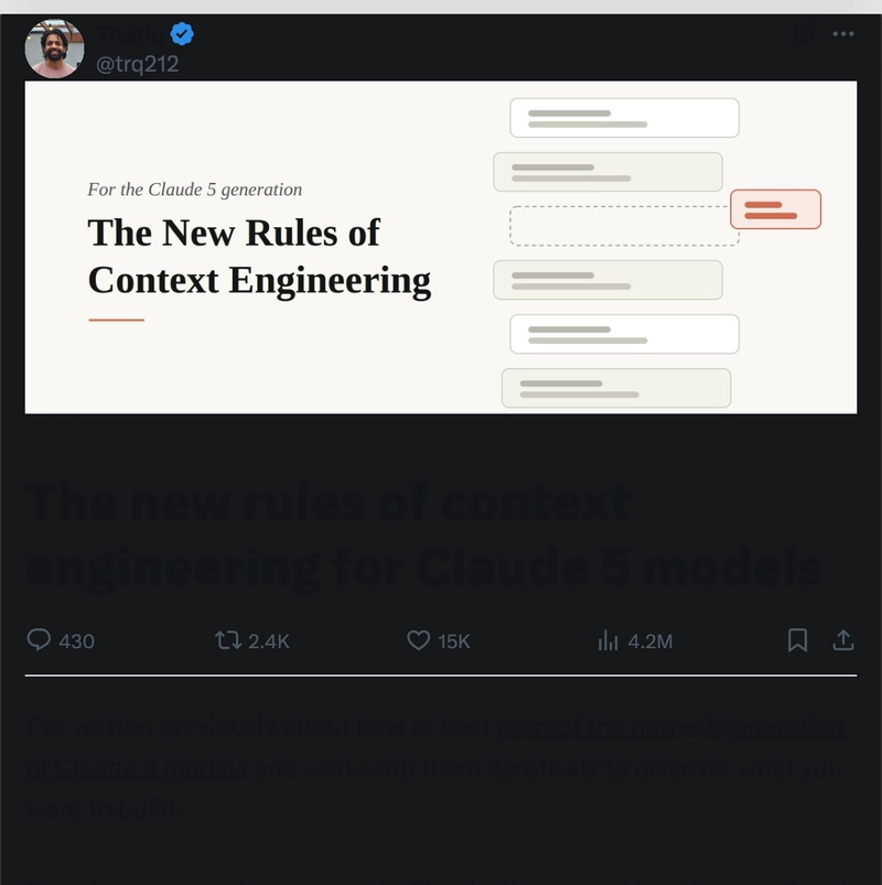 Thariq on X — We removed ~80% of the Claude Code system prompt for our newest models