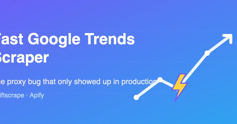Google Trends ties its data tokens to your IP and it broke my scraper in a way I didn't expect