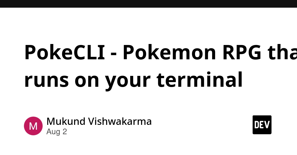 PokeCLI - Pokemon RPG that runs on your terminal