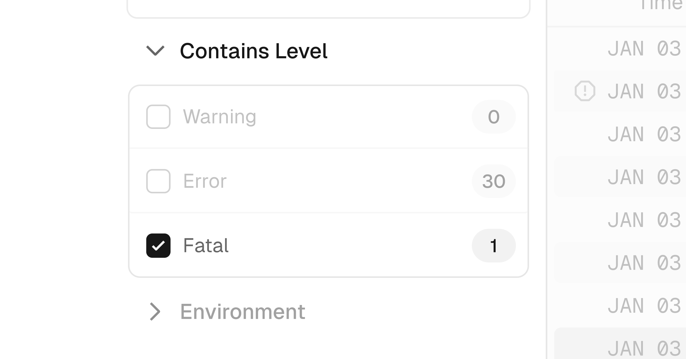 Filter runtime logs for fatal function errors