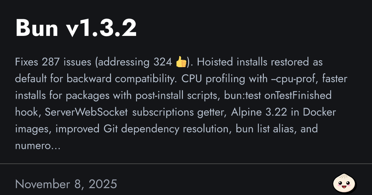 Bun v1.3.2