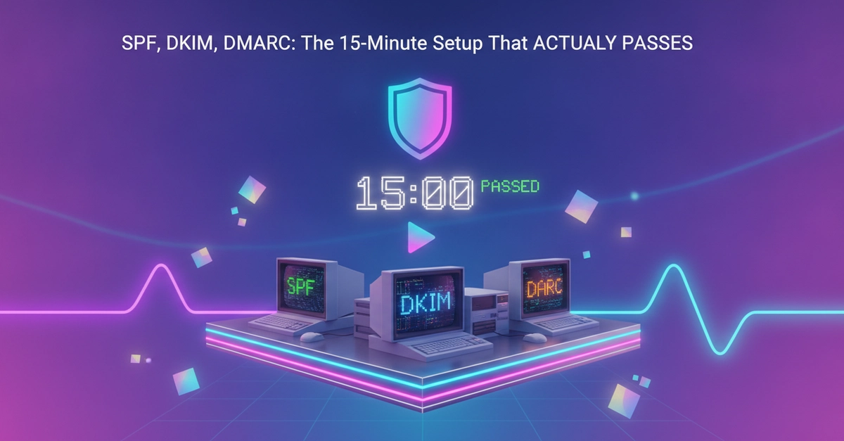 SPF, DKIM, DMARC: the 15-minute setup that actually passes