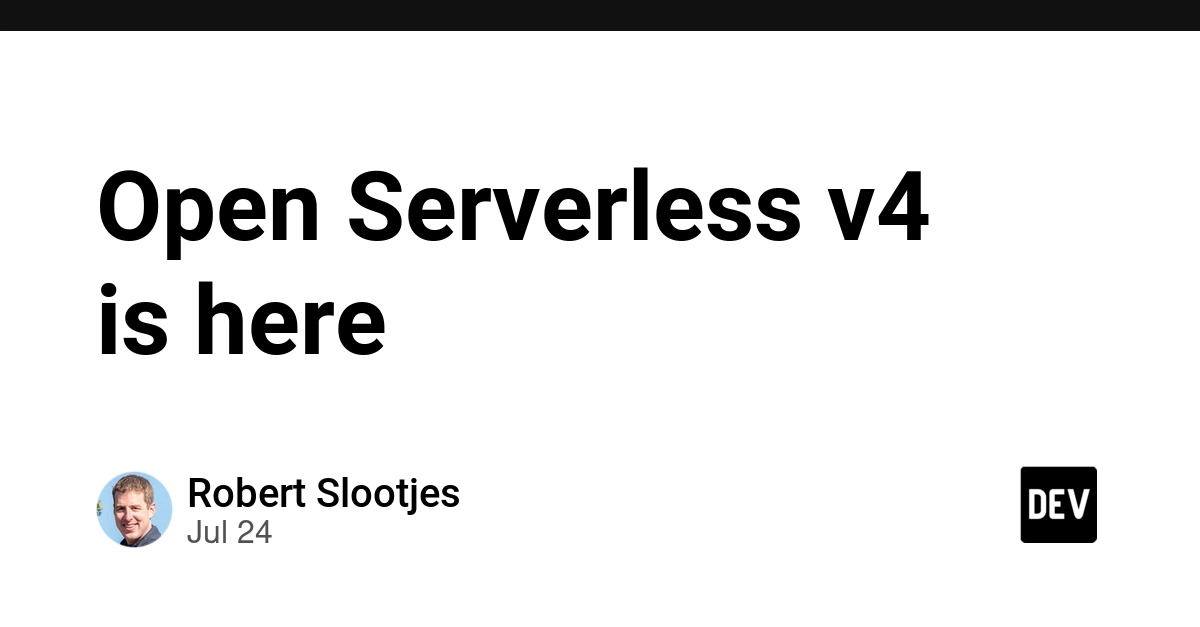 Open Serverless v4 is here