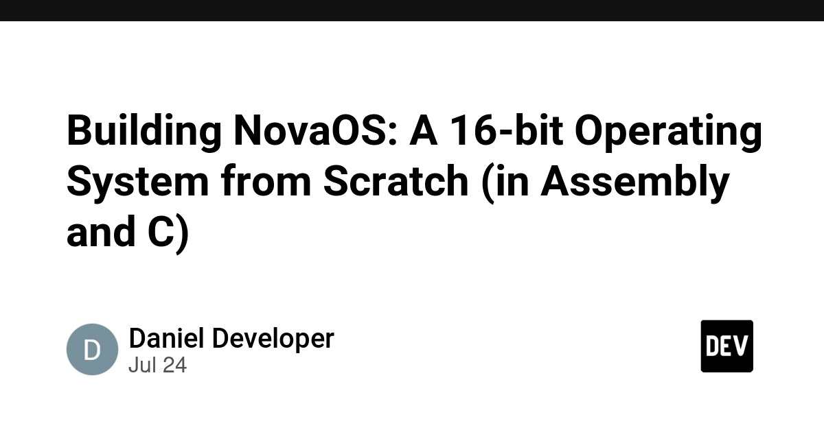 Building NovaOS: A 16-bit Operating System from Scratch (in Assembly and C)