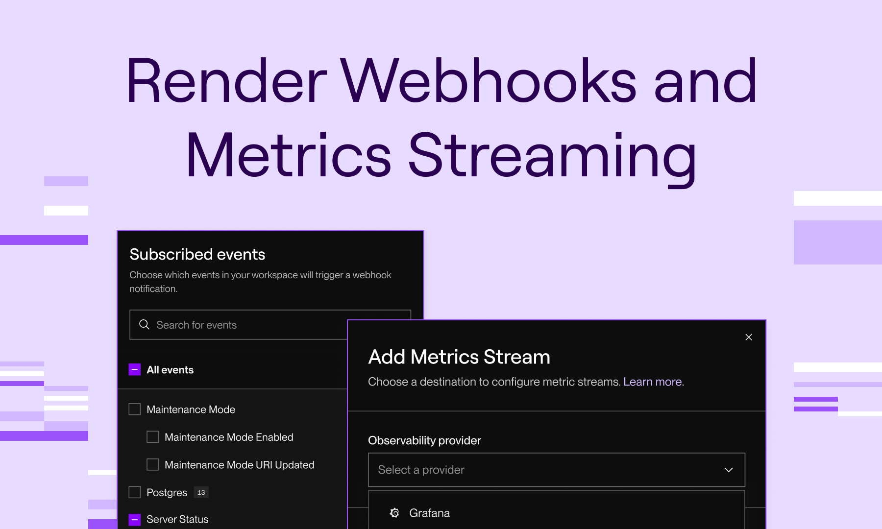 Push, Don't Poll: New Render Webhooks & Metrics Streams