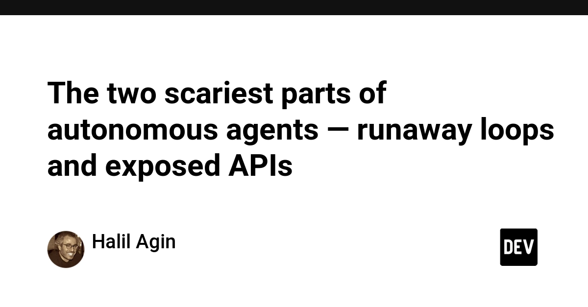 The two scariest parts of autonomous agents — runaway loops and exposed APIs