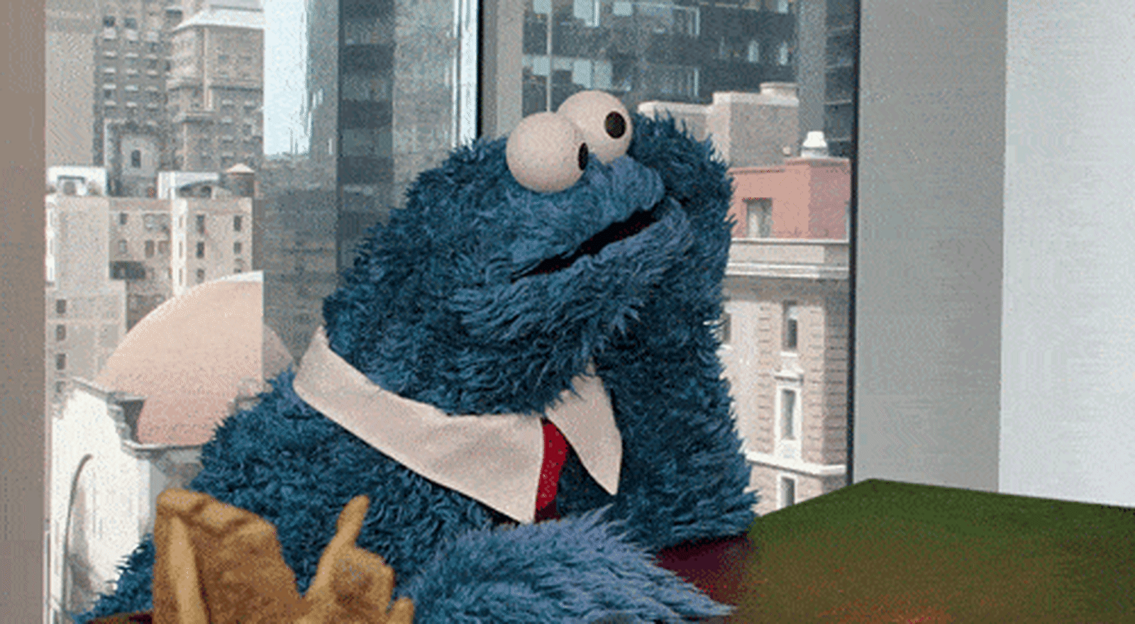 cookie monster thinking