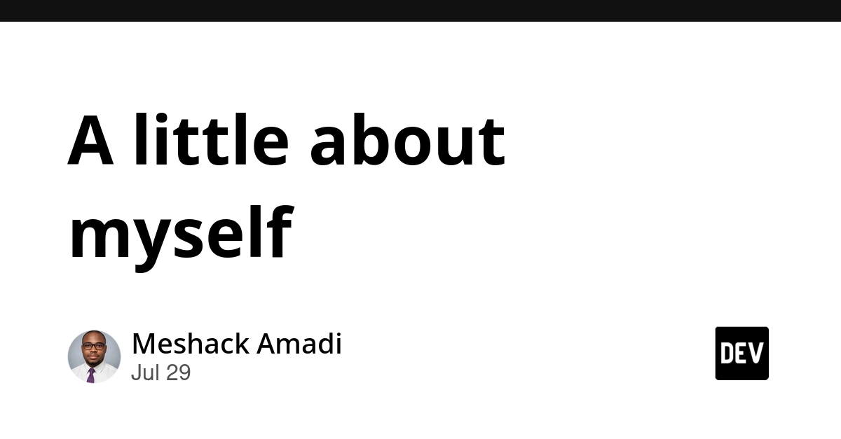 A little about myself