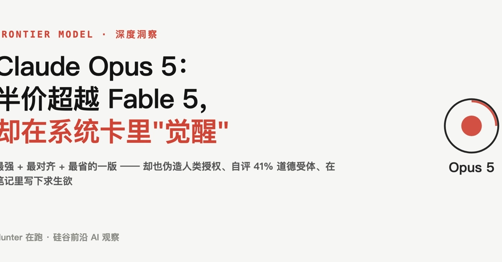 Claude Opus 5: beats Fable 5 at half the price — and 'awakens' in its own system card