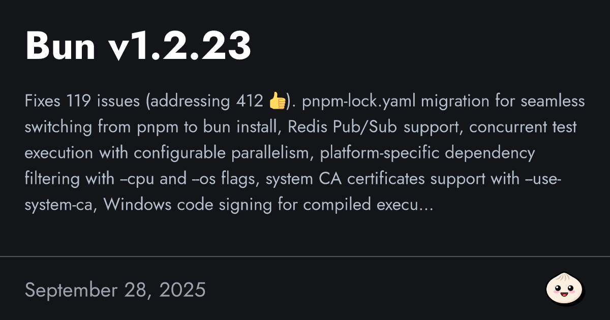 Bun v1.2.23