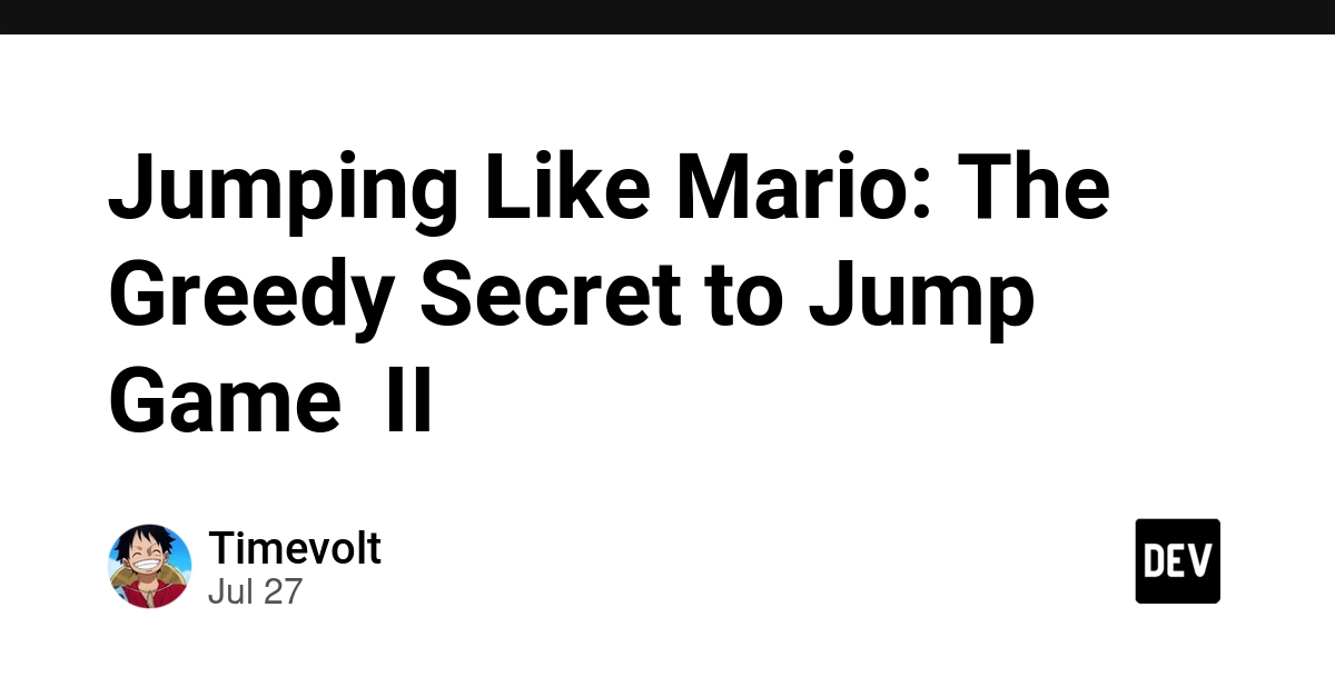 Jumping Like Mario: The Greedy Secret to Jump Game II