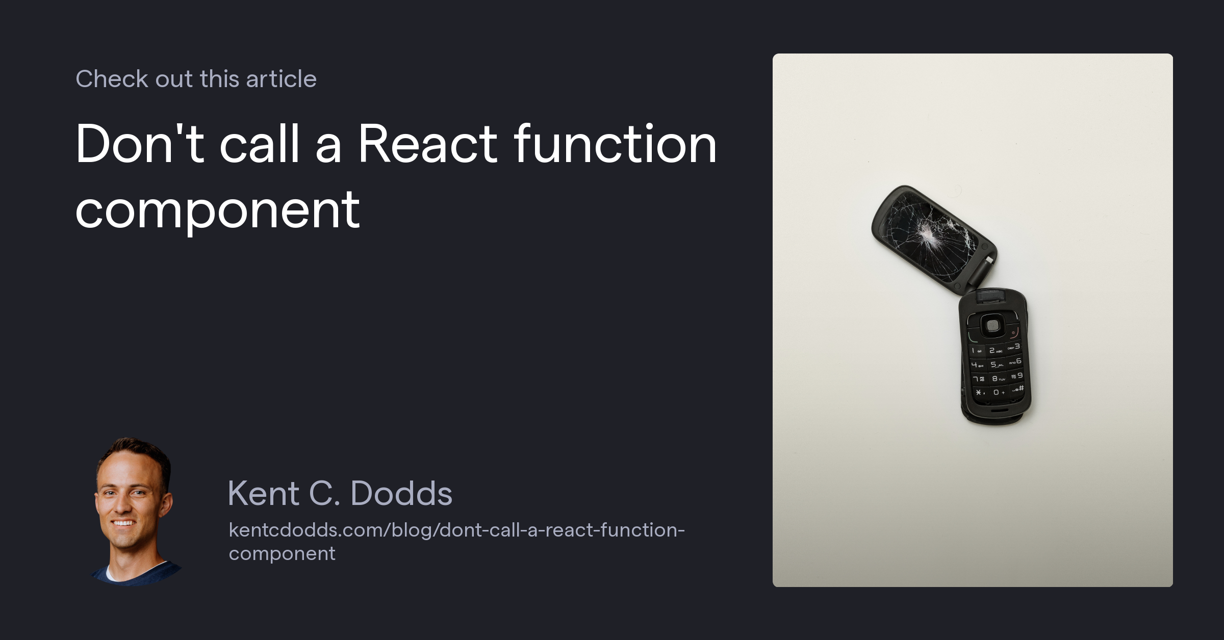 Don't call a React function component