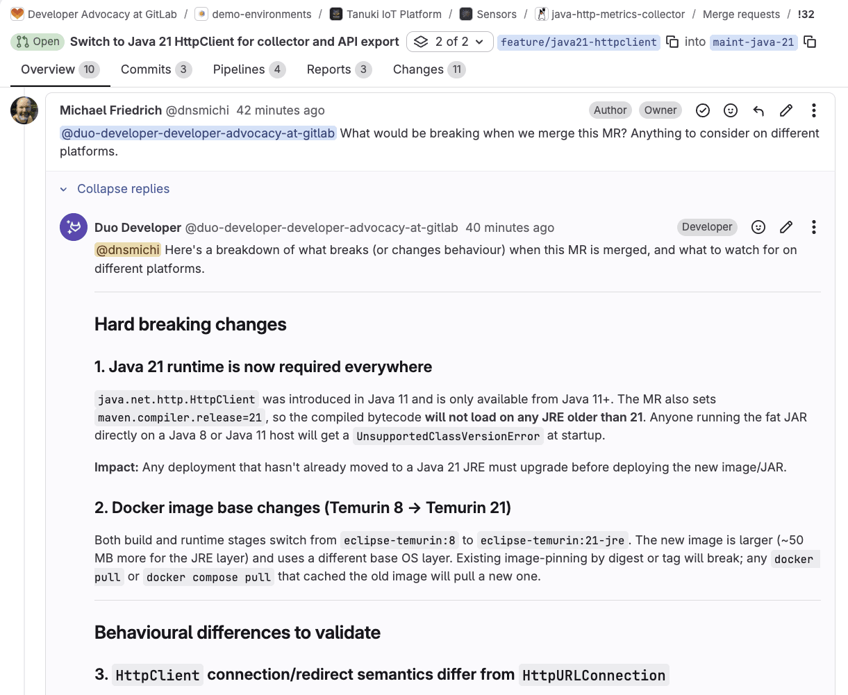 Developer Flow with impact analysis