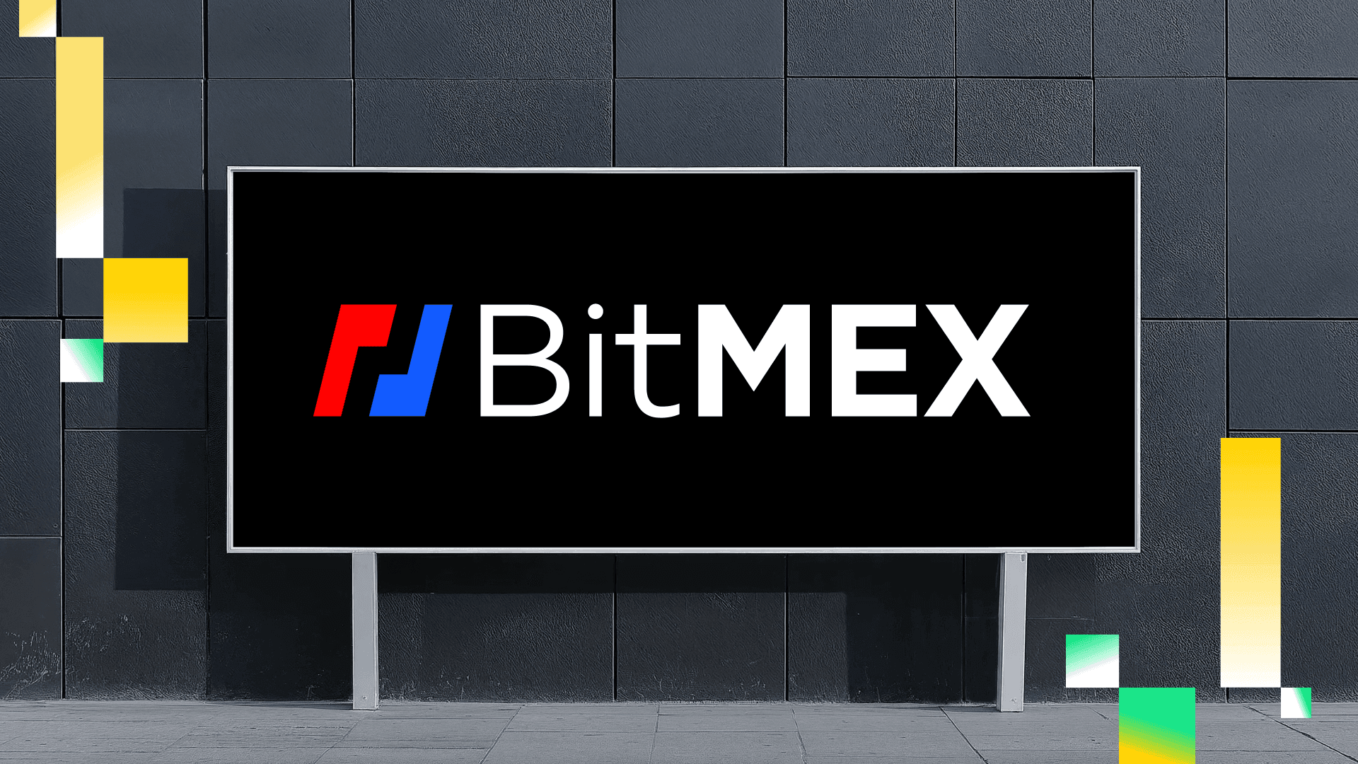 BitMEX logo on screen