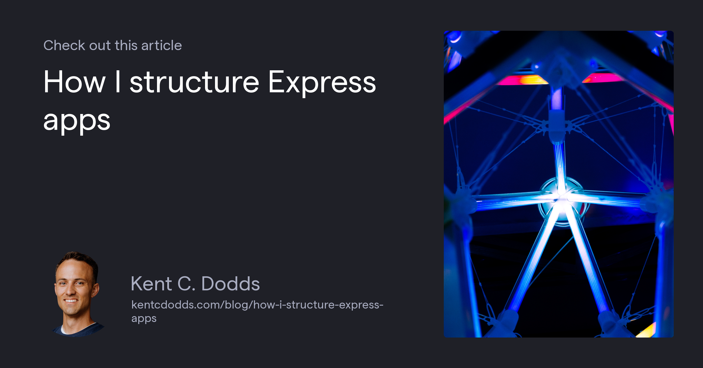 How I structure Express apps