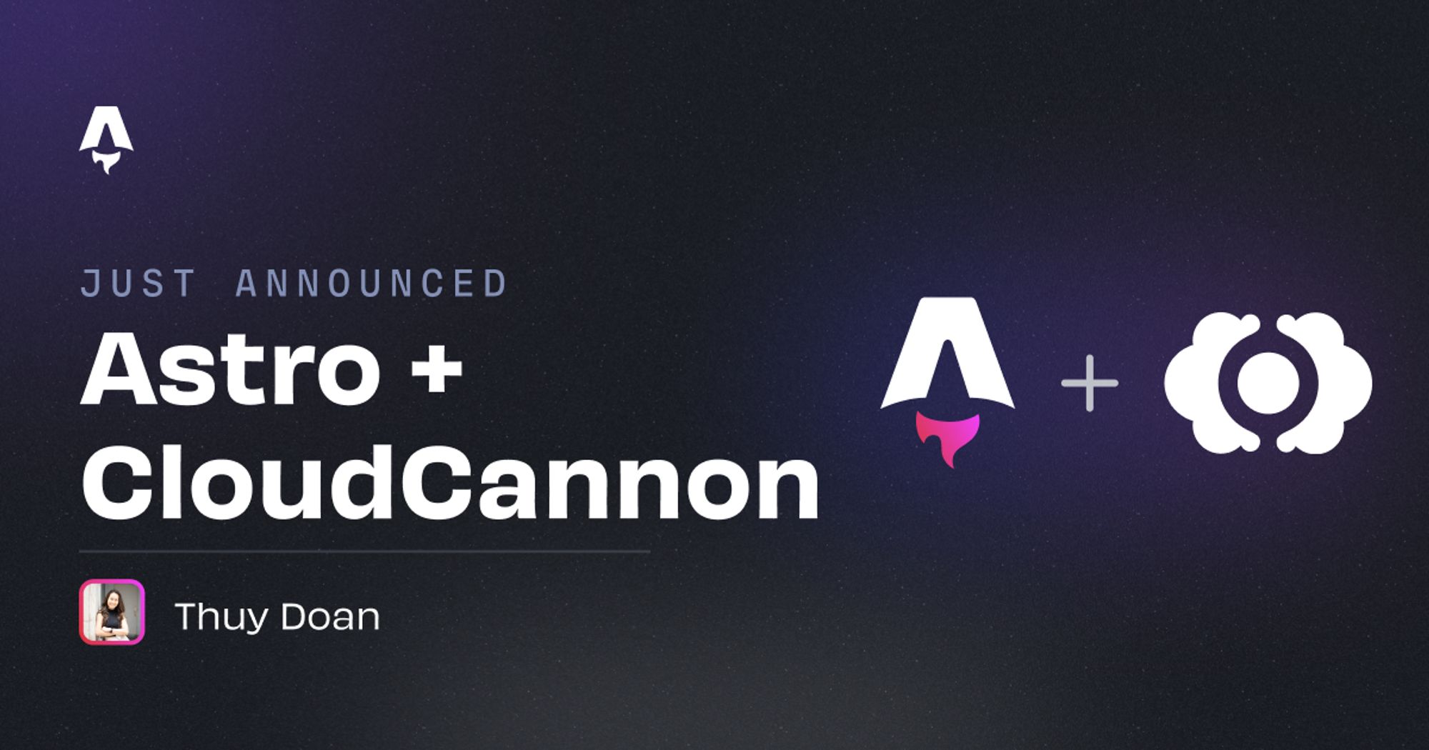 CloudCannon announces official support for Astro