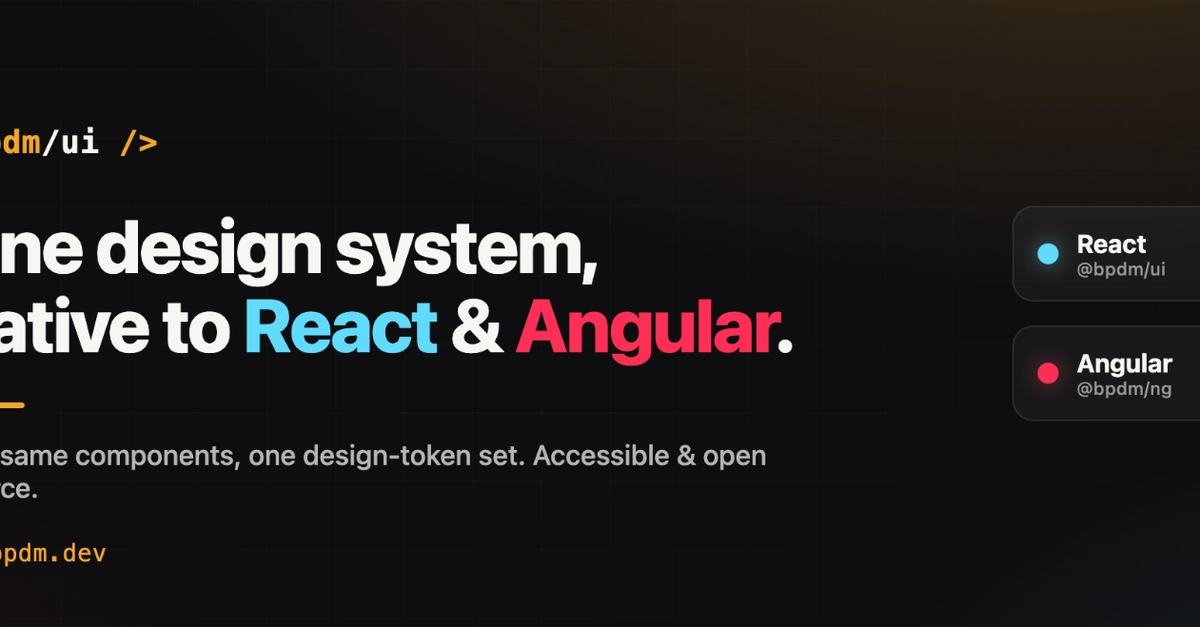 🧩 One design system, native to both React and Angular