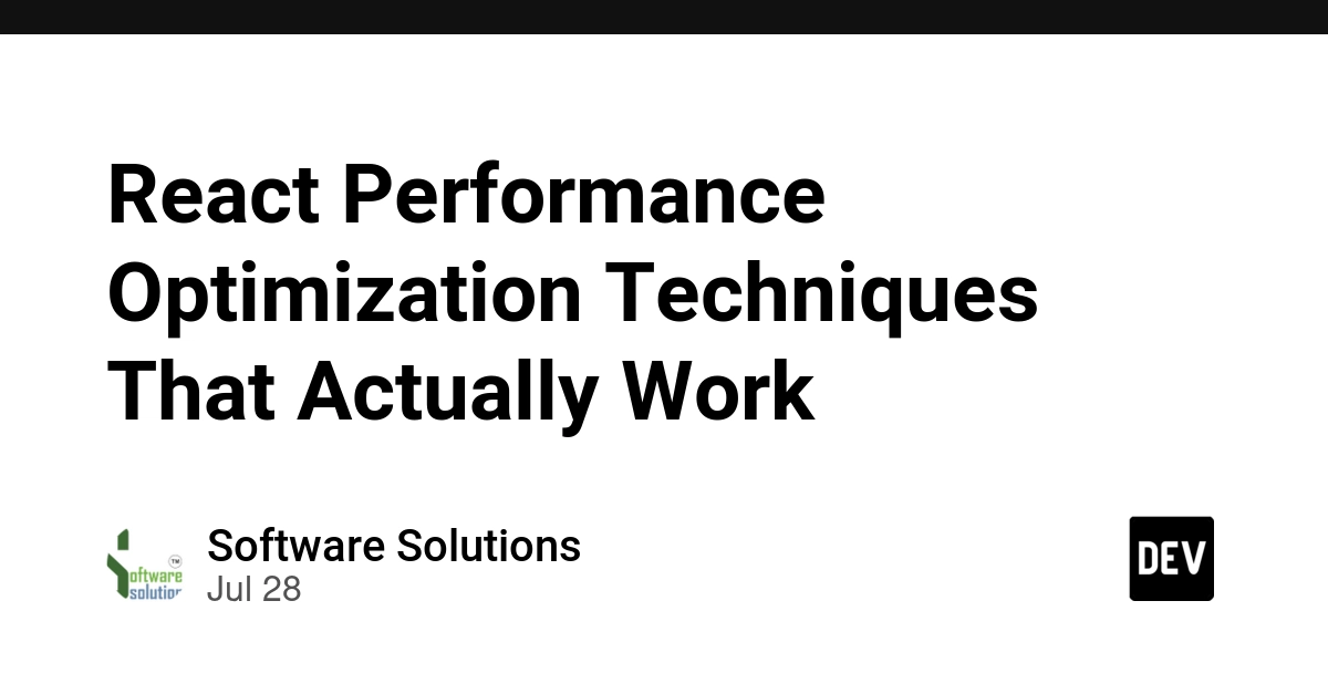 React Performance Optimization Techniques That Actually Work