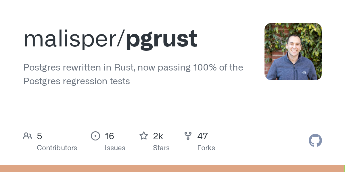 Postgres rewritten in Rust, now passing 100% of the Postgres regression tests