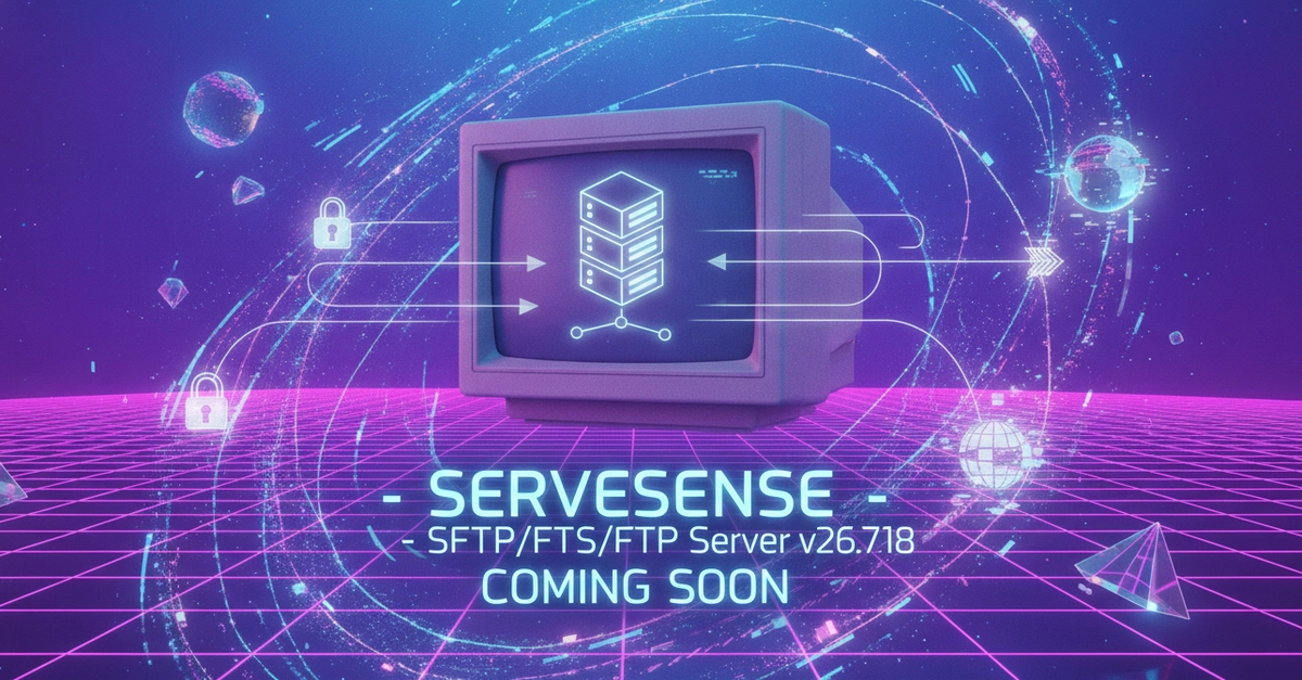 Upcoming in ServeSense - SFTP/FTPS/FTP Server v26.7.18