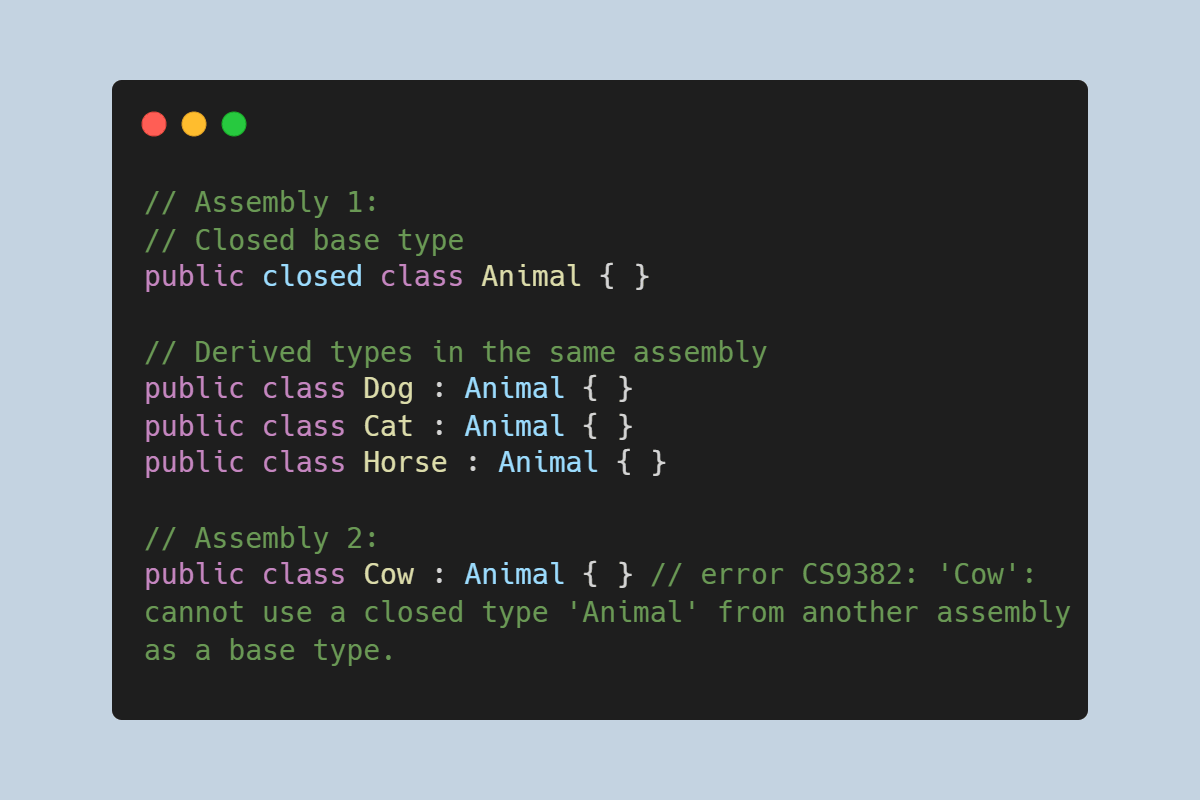 Closed class hierarchies: Exploring the .NET 11 preview - Part 4